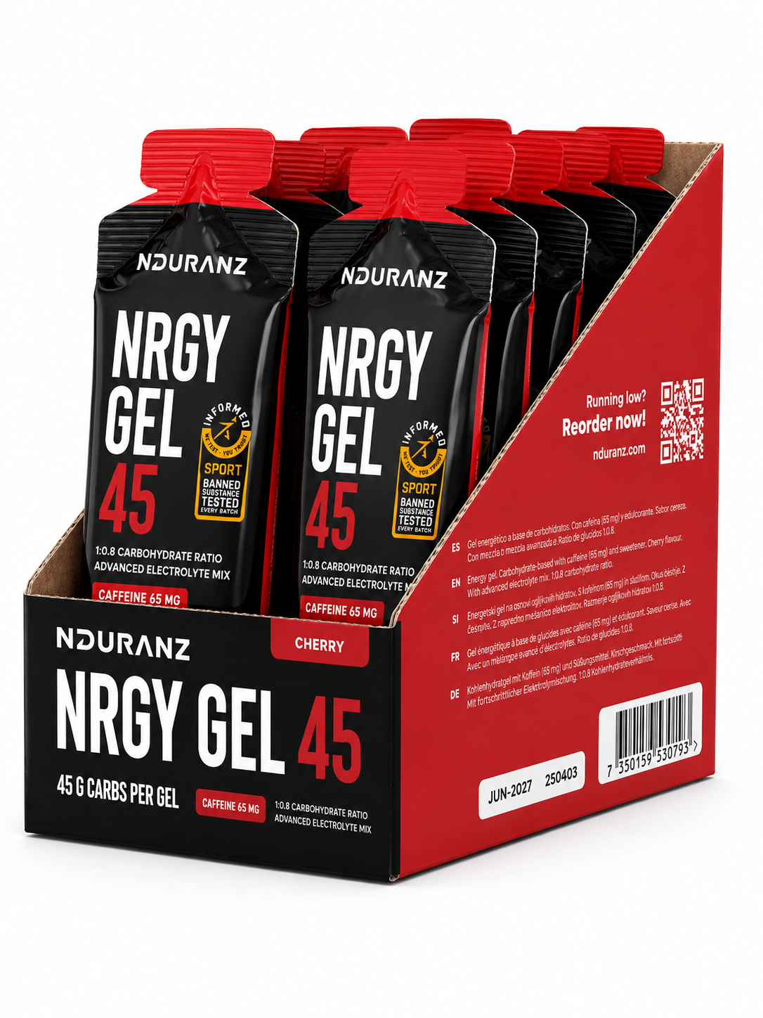 Nduranz Nrgy Gel 45 med koffein